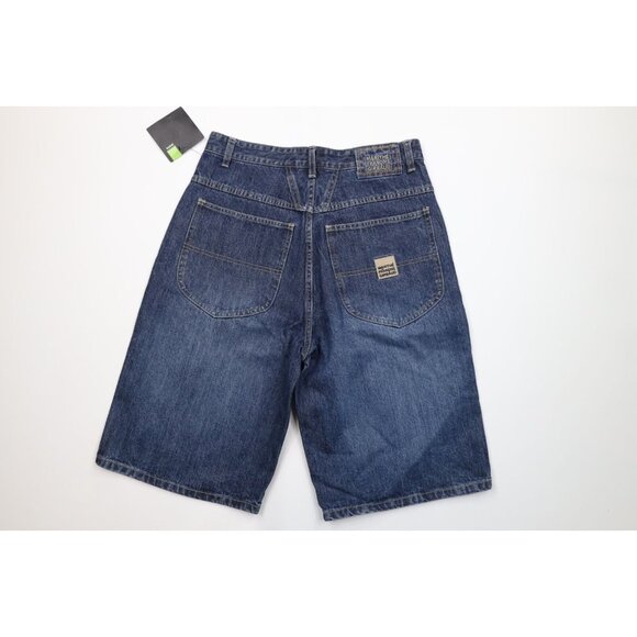 NOS Vintage 90s Marithe Francois Girbaud Mens 32 Baggy Denim Jean Shorts Indigo - Picture 7 of 10